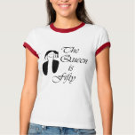 50th birthday gifts, The Queen is 50 - portrait t-shirts