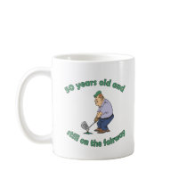 50th Birthday Golfer Gag Gift Mugs
