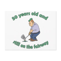50th Birthday Golfer Gag Gift Postcard