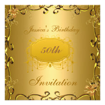 50th Birthday Invitation All Occasions Gold