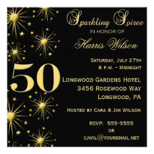 50th Birthday Invitations