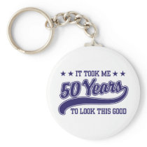 50th Birthday Keychain