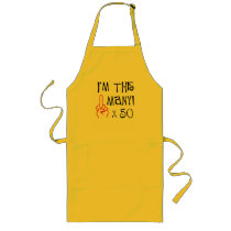50th birthday Middle Finger Salute Aprons