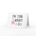 50th birthday Middle Finger Salute cards