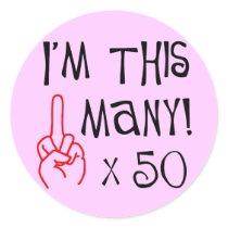 50th birthday Middle Finger Salute