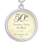 50th Birthday Necklace Keepsake Pendant