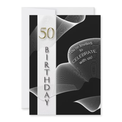 50th Birthday Party Celebration Invitations by TrudyWilkerson