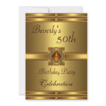 50th Birthday Party Gold on Gold invitations