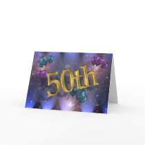 50th Birthday party invitation card