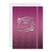 50th Birthday Party Invitation Modern