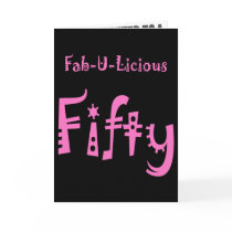 50th Birthday Party Invitations Greeting Card
