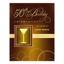 50th Birthday Party Invitations - Contemporary