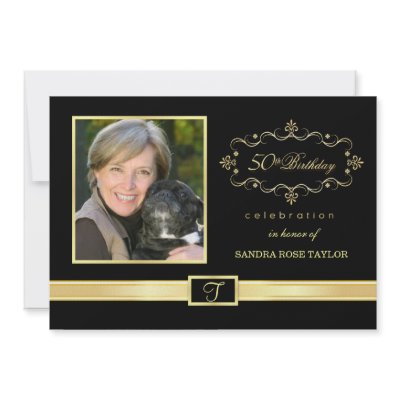 50th Birthday Party Invitations with Photo by SquirrelHugger