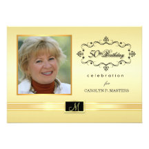50th Birthday Party Invitations with Photo