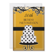 50th Birthday Party Personalised Invitation