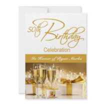 50th Birthday Party Personalised Invitation
