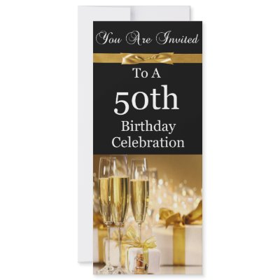 50th Birthday Party Personalised Invitation by NightSweatsDiva