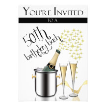 50th Birthday Party Personalised Invitation