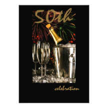 50th Birthday Party Personalised Invitation