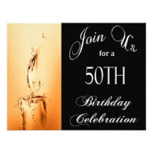 50th Birthday Party Personalised Invitation