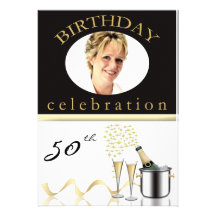 50th Birthday Party Personalised Invitation