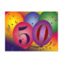 50th birthday party postcard invites