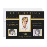 50th Birthday Party Tri Photo Invitations