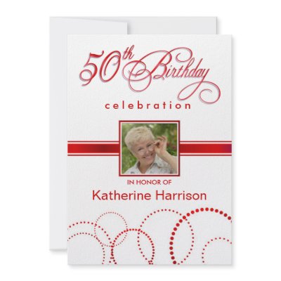 50th Birthday Photo Invitations - with Monogram by SquirrelHugger