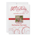 50th Birthday Photo Invitations - with Monogram