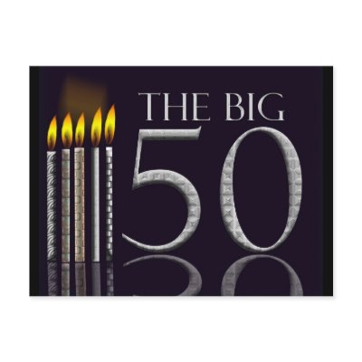 50th Birthday Postcard Invitation - Customised by perfectpostage