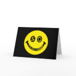 50th birthday Smiley Face, It's only a number! cards