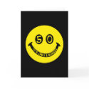 50th birthday Smiley Face, It's only a number! cards