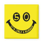 50th birthday Smiley Face, It's only a number!