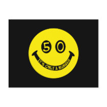 50th birthday Smiley Face, It's only a number!