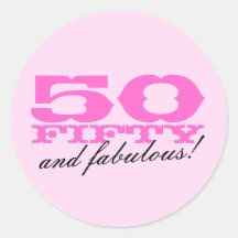 50th Birthday stickers | 50 and fabulous
