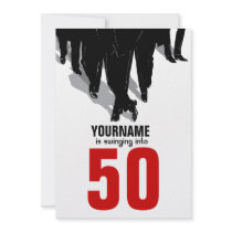 50th Birthday Swingers Rat Pack Party Personalized Invitations