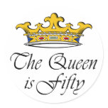 50th birthday The Queen is 50! stickers