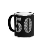 50th Birthday Zebra Print Coffee Mug