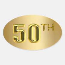 50th Gold Seals And Stickers