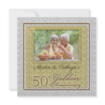 50th Golden Anniversary Custom Photo Invitation