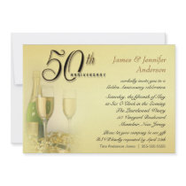50th Golden Anniversary Party Invitations