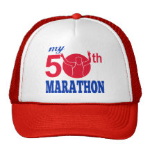 50th marathon run race runner mesh hat