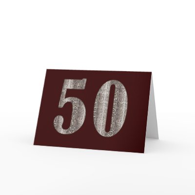 50th Snakeskin Greeting Card by aslentz