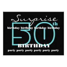 50th SUPRISE Birthday Party Invitation Template
