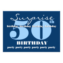 50th SUPRISE Birthday Party Invitation Template V4