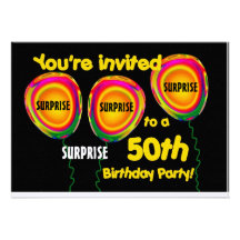 50th SURPRISE Birthday Party Invitation Template