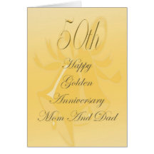 50th Wedding Anniversary Card For Mum And Dad