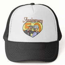 50th Wedding Anniversary Gifts Trucker Hat