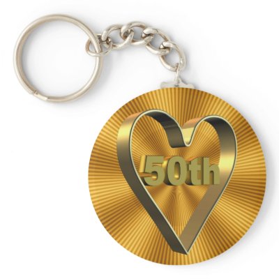50th Wedding Anniversary Gifts Keychain by wedding anniversary