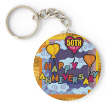 50th Wedding Anniversary Gifts Keychain